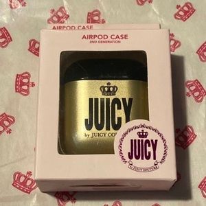 JUICY COUTURE | Gold & Black Airpods Protective Case
